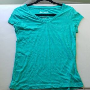 AEROPOSTALE Turquoise V-neck Semi-Sheer shirt